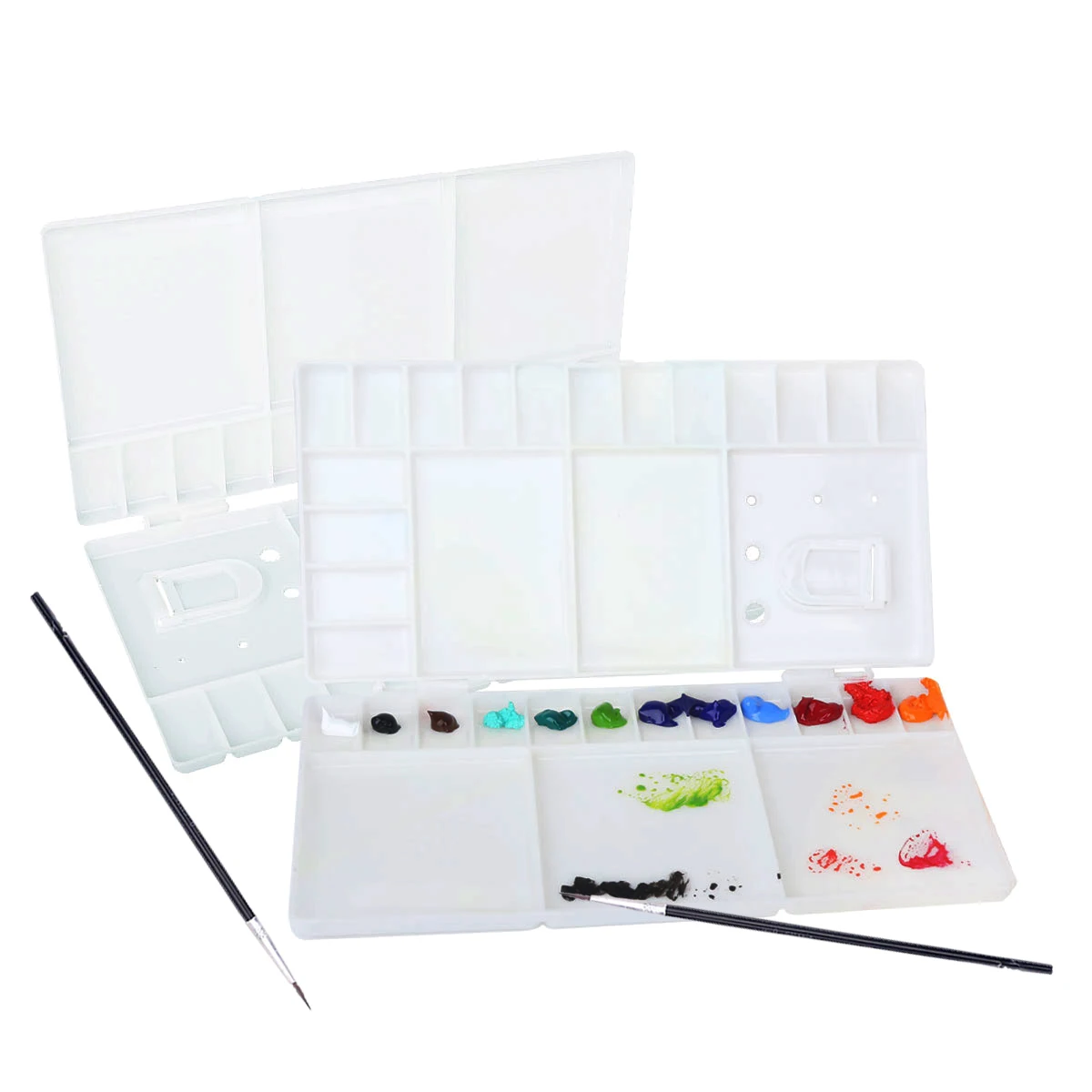 Transon Large Watercolor Plastic Folding Paint Palette Box 33 Wells For