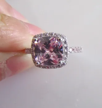 Fonkelnieuw 925 Sterling Zilver Volledige Roze Diamanten Ring - Buy Roze UR-69