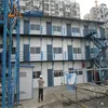 three storey prefabricated house / labor camp in the middle east