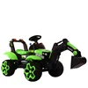Children's electric excavator boy music toy car can remotely control the pedal throttle