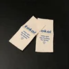 Ecofriendly Custom Name Brand Logo Central Fold Personalized 100% Cotton Canvas Printing Main Label Tags for Jaket
