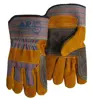 AP-1524 CE EN388 heavy duty leather working gloves with double leather palm of safety glove