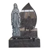 Upright Antique statues blue granite memorial