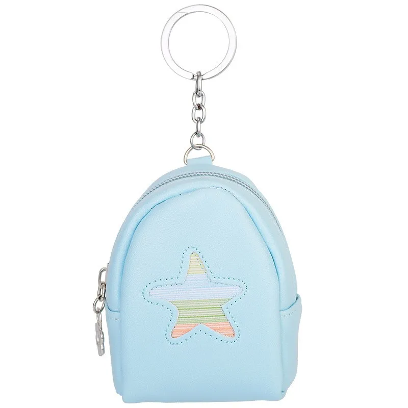 Wholesale Leather Ladies Coin Change Purse Wallet Keychain Mini