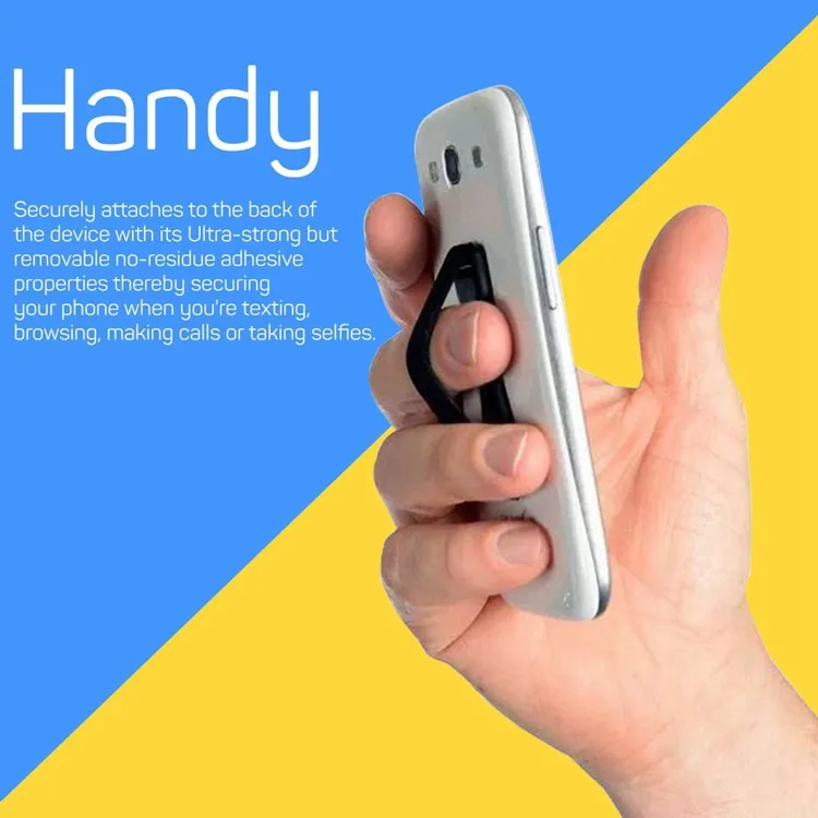 2017 new Stand Grip Your Phone Cell Phone Finger Holder Elastic Belt Anti Slip for iphone Samsung Retail blister card package
