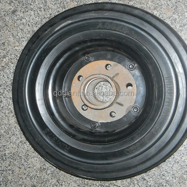 16" solid rubber agricultural wheel
