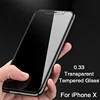 9H 0.33 HD Transparent Tempered Glass Screen Protector for iPhone X easy install