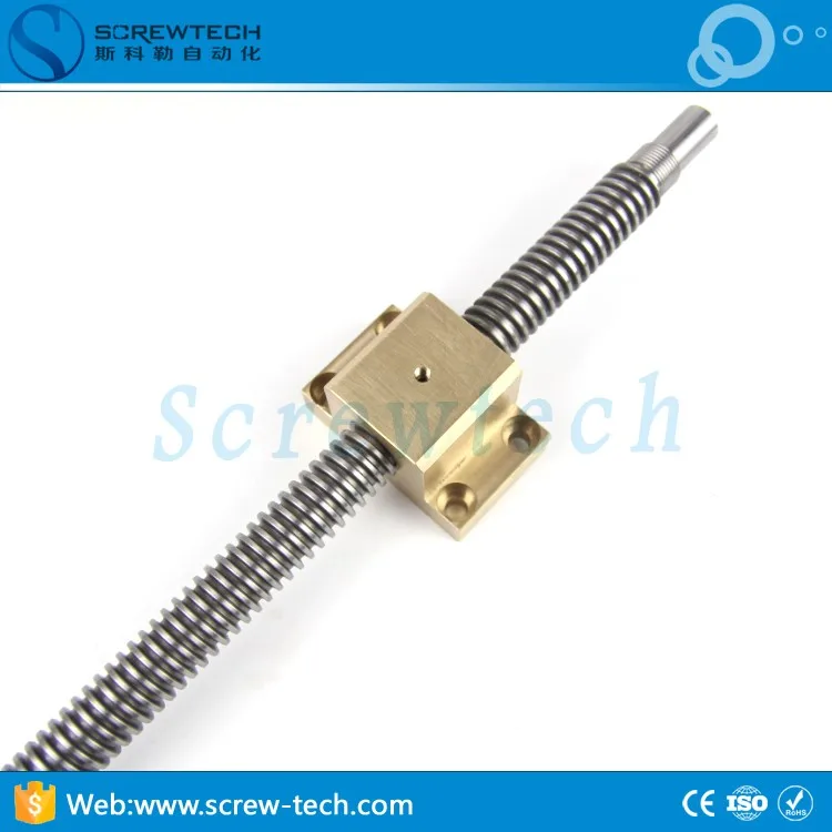 High efficient and precision lead screw Tr24x5 with customized nut
