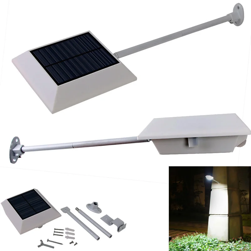 2021 New LED Motion sensor Solar Gutter Lights Wall Sconces, Street Security Mounting pole, Automatic Sensing Outdoor Waterproof