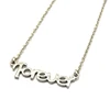 hot sale custom fashion statement 18k gold plate best friend personalized name gold chain necklace