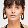 Kaimei best seller usa 2018 gypsy jewelry simple fashion ear pierced gold hoop earring acrylic hollow circle stud earrings women