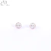 Hong Kong Supplier Antique stud earrings natural diamond 18k gold two tone fashion jewelry for gift set