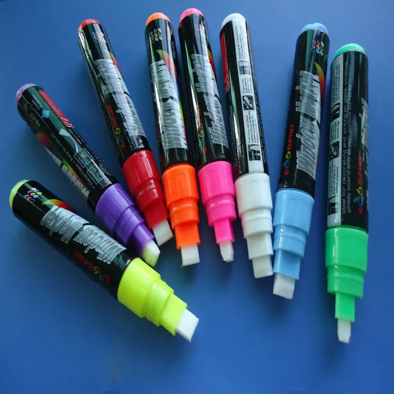 Window Markers For Glass 8 Neon Color(temporary Paint For Car Or Home