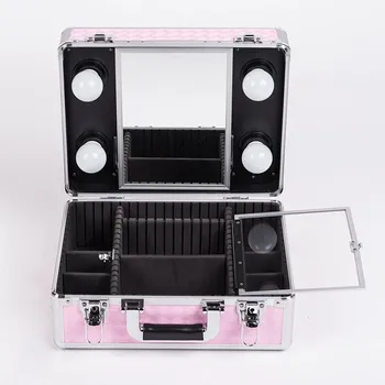 travel makeup case with led mirror