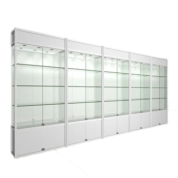 Boutique Shelf Titanium Alloy Glass Display Cabinet Sample Cabinet