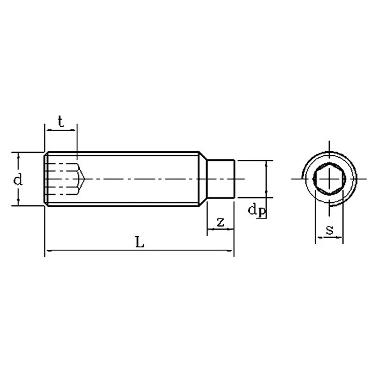 Convex End Headless Screw/set Screw/machine Screw/kimi Screw M3456