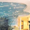 LED full color starry effect flower design ceiling with remote control ceiling light giving 8 kinds of colors