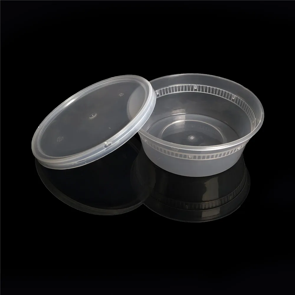 Microwave Safe,Bpa Free,8 Oz Transparent Plastic Deli / Soup Containers