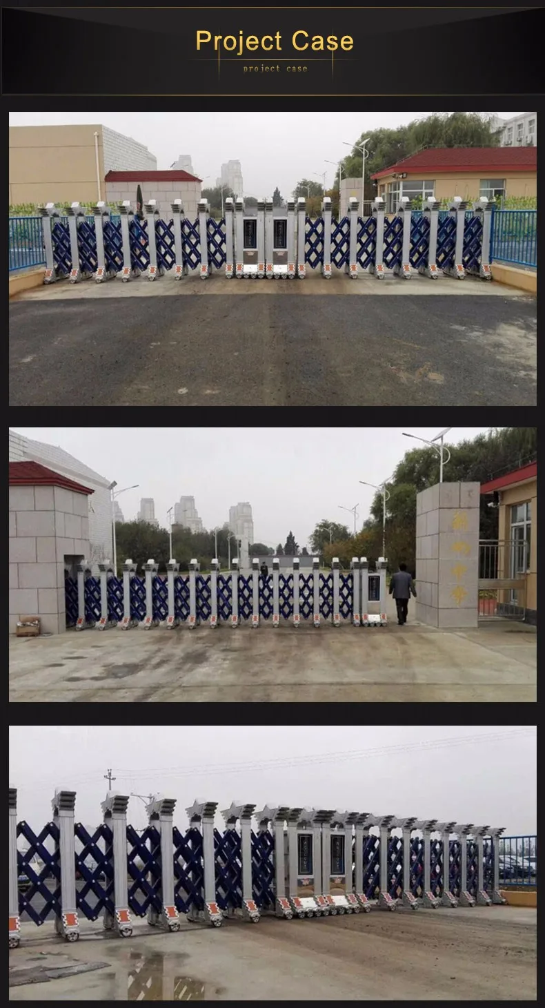 stainless steel automatic withstand wind gate electric building main gates J-1504