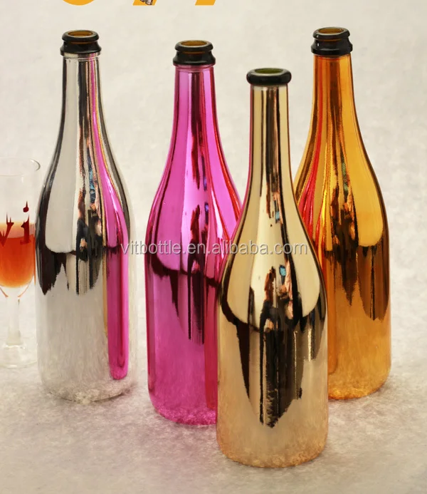 Electroplated Champagne Bottle Purple Spray Painting Bottle Liquor