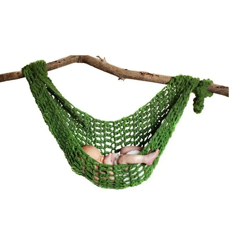 Newborn Baby Photography Props Handmade Knit Neck Hammock ...