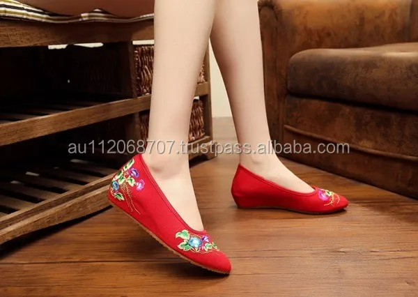 Details about  / Womens Pumps Pointed Casual Flat Old Beijing Cloth Shoes Diving Slip-On LF00