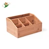 Modern look carved design rectangular natural wood bamboo tissue paper box
