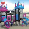 kids outdoor playground equipment play house with plastic slide