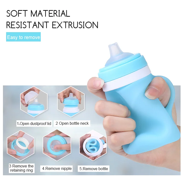 150 ML Eco-Friendly Non-Toxic Silicone Baby Bottle In Bulk