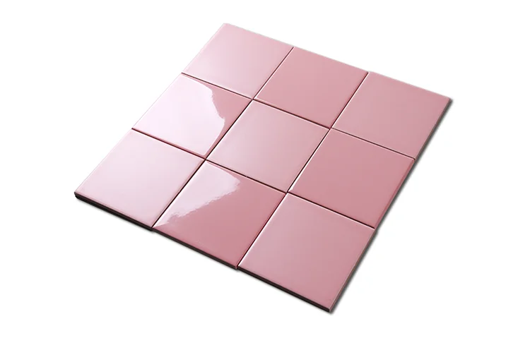 4x4 Inch 10x10cm Pink Ceramic Tile For Back Splash Wall Decoration