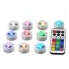 CR2032 Battery Powered RGB Color Changing Waterproof Mini LED Tea Light Candles Submersible Floralytes with Remote Party Decor