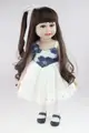 Brown long straight hair GIRL Dolls 18 AMERICAN Reborn Baby dolls full handmade newborn baby doll