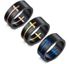 2020 new design cross ring colorful plating finger ring