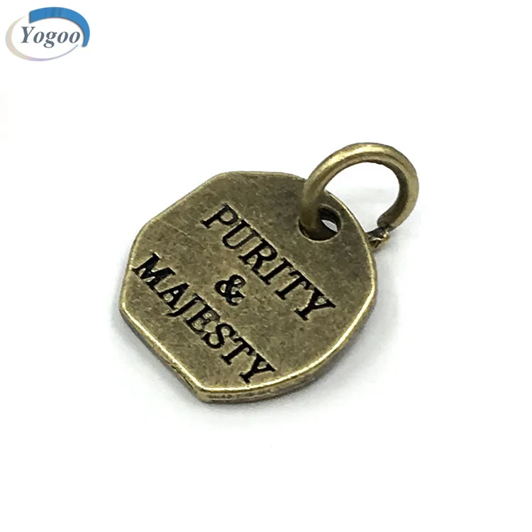 Small Custom Handmade Letters Plated Engraved Antique Brass Metal