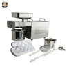 Full-automatic small rice bran pine nuts oil processing plant corn germ walnut oil press machine home