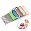 kitchen accessories aid gargets Meat Fork needle Fish Holder slicer cutting Guide Cutting Tools tomato onion holder