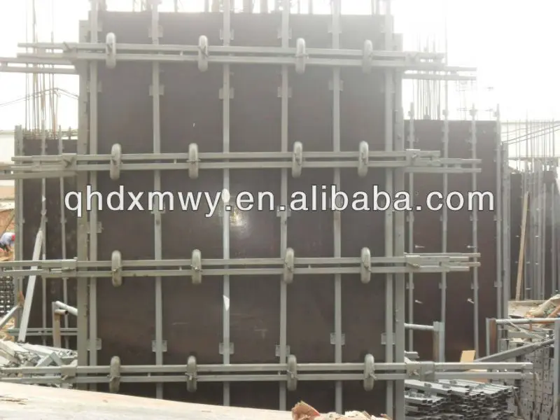 adjustable framed formwork for concrete walls