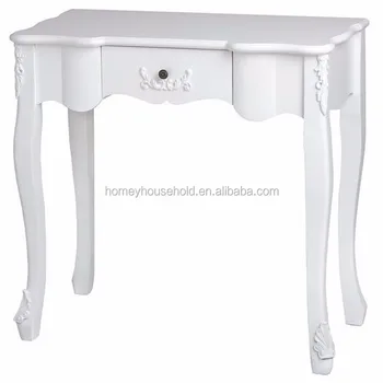 White Hallway Furniture Wooden Baroque Single Drawer Dresser