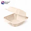 Food grade eco friendly disposable biodegradable 550ml cornstarch plastic hamburger boxes