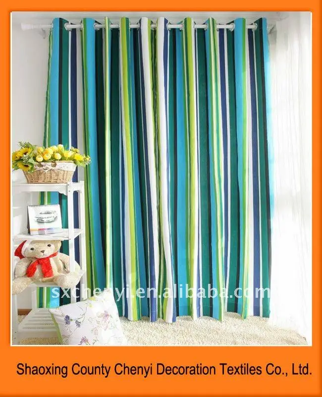 Verkoop Oogjes Bovenste Verduisterende Blauw-wit Gestreepte Gordijn ... Verkoop Oogjes Bovenste Verduisterende Blauw-wit Gestreepte Gordijn ...