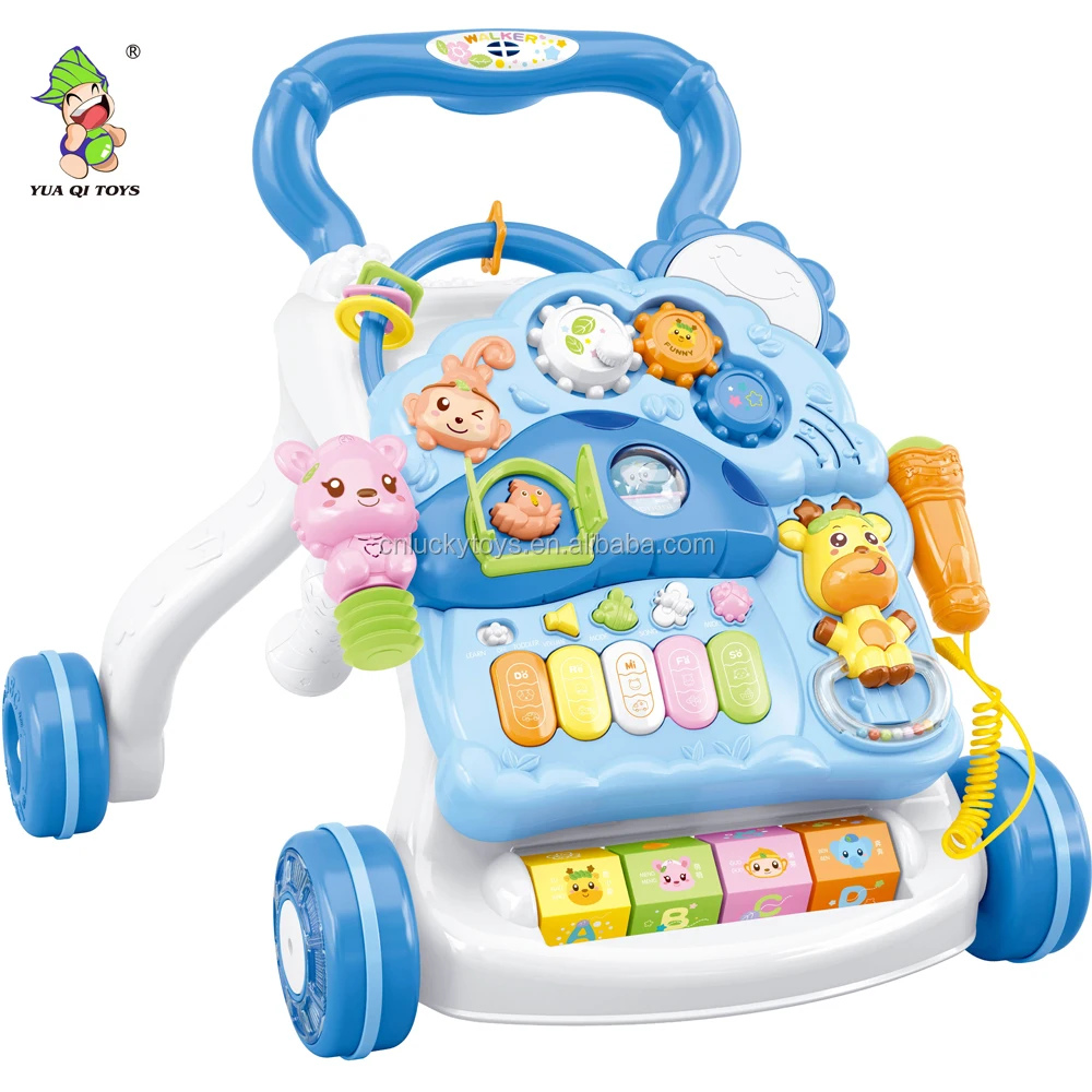 2 In 1 Mushroom Piano Drum Baby Walker 