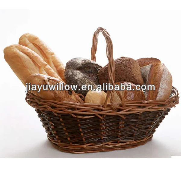 Cheap Natural Wicker Bread Basket Dry Fruit Basket Decoration With Neat