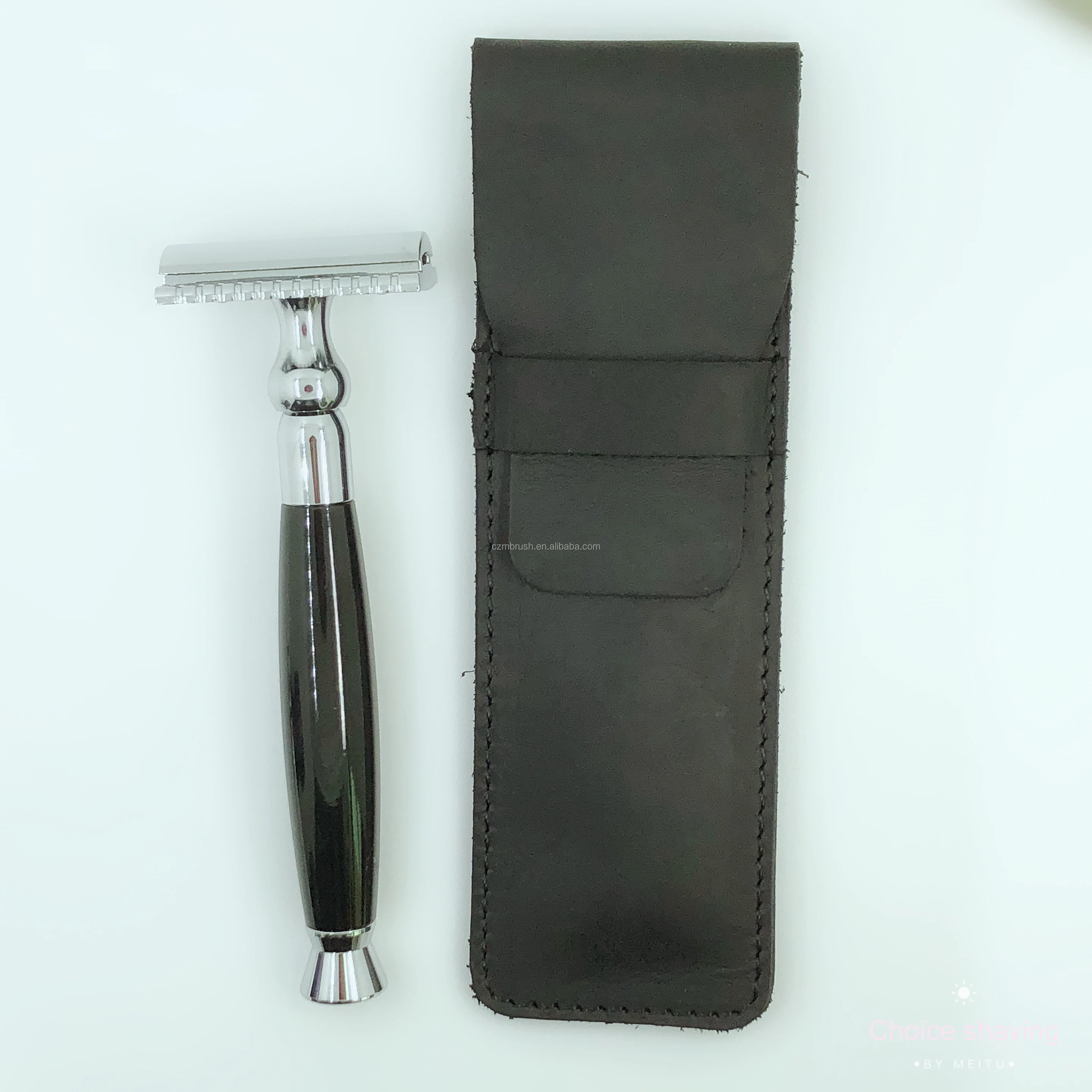 Safety Razors With Leather Pouch Razor Leather Bag Double Edge Shaving