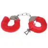 Fluffy Red Black Pink Handcuffs Fancy Dress Sex Role Play Night Toy A1466