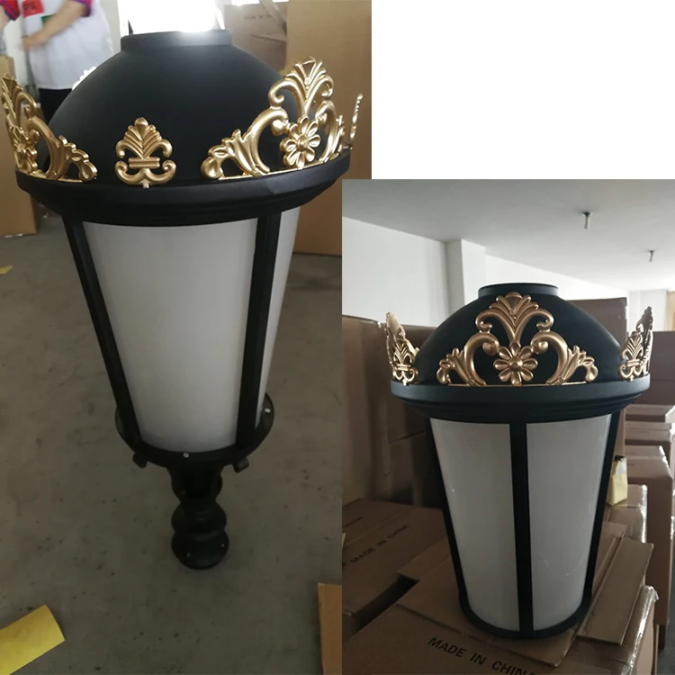 Customized Outdoor classic European Style Waterproof LED Garden Light Antique Street Light and Poles aluminum garden lamp post