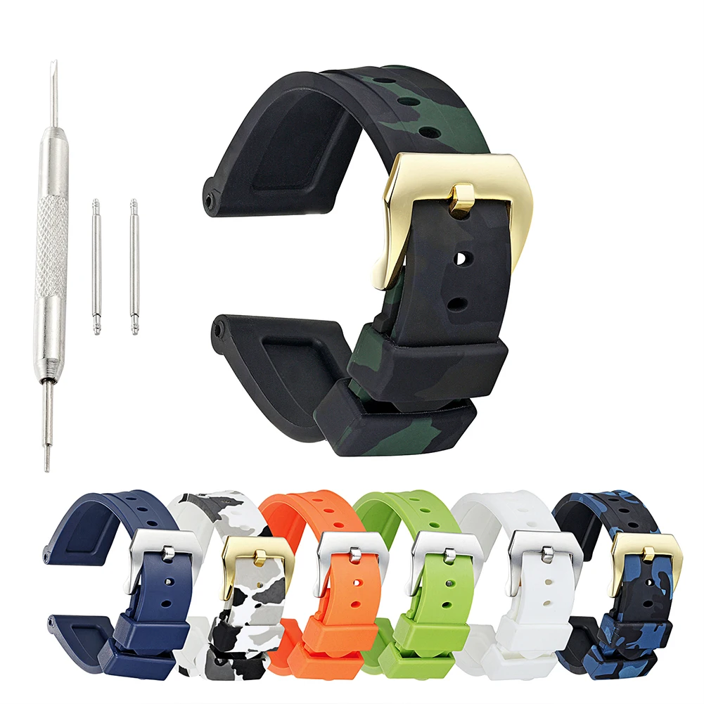 Bargain Stylish Rubber 23 mm Watch Strap AN09G04_K0021320