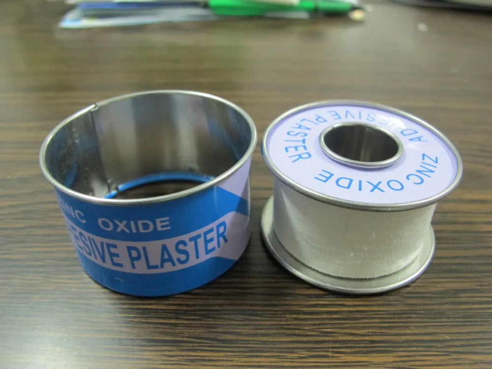 jd zinc oxide adhesive plaster with metal cover ce/iso/fda/gmp