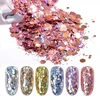Wholesale Laser Hexagon Flake Dust Mix sizes holographic Nail Glitter Sequins