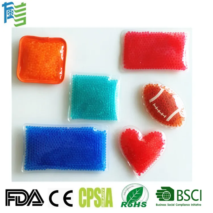 Flexible And Reusable Gel Beads Round Shaped Ice Pack With Fabric