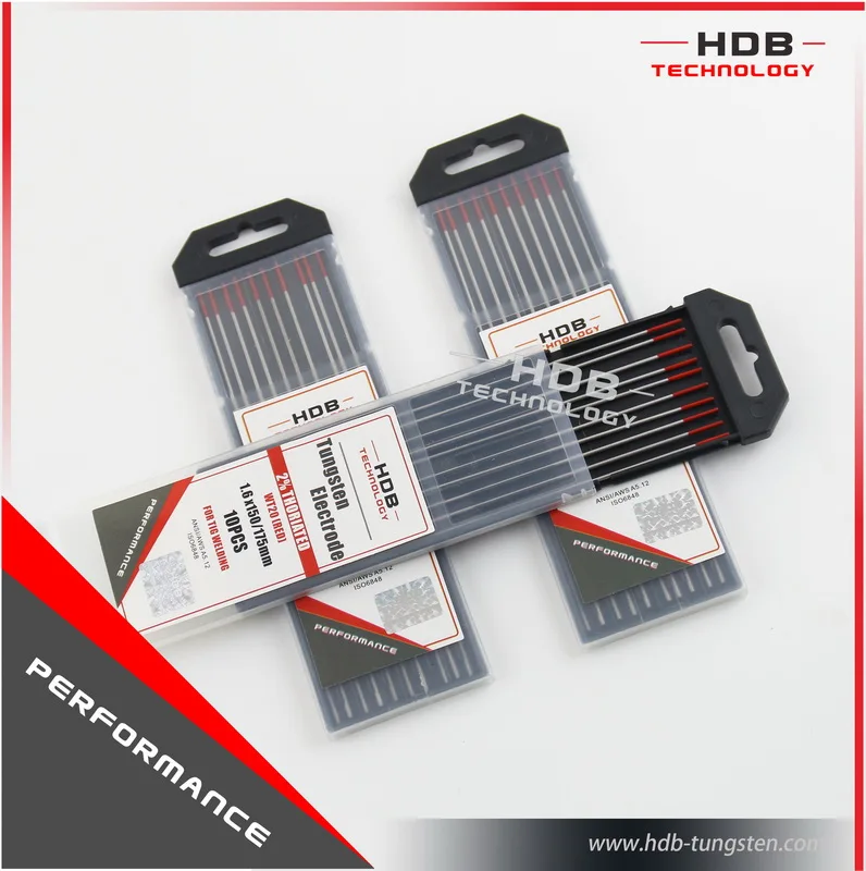 1.6x175mm Thoriated Tungsten Electrode For Tig Welding Wt20 Weld Rod